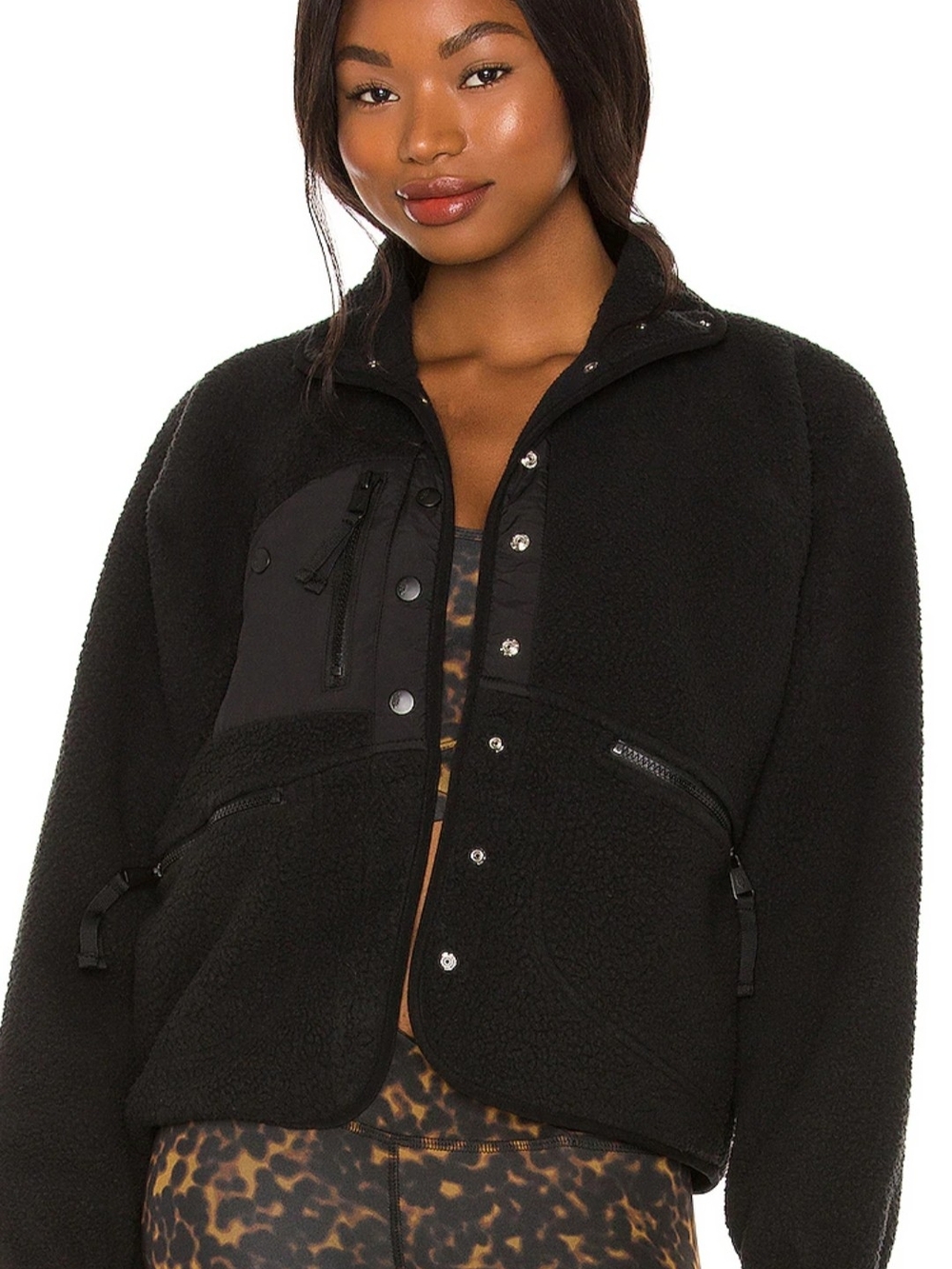 X Free People Movement "Hit The Slopes" Teddy Sherpa Jacket